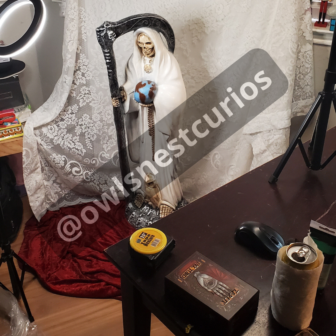 30 inch Tall-Custom Santisima Muerte Statue with Scythe