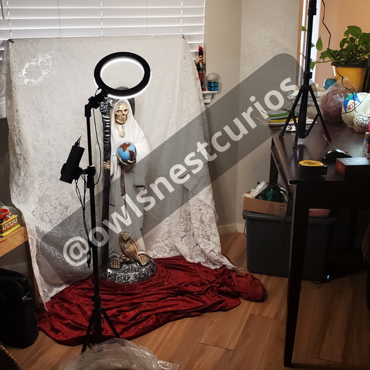 39 inch Tall-Custom Santisima Muerte Statue with Scythe (non consecrated)